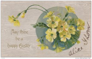 EASTER; May thine be a happy Easter, Yellow Flowers, 00-10s