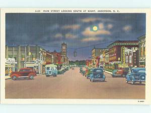 Unused Linen STREET SCENE Anderson South Carolina SC W1352@