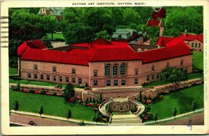 Dayton Art Institute Dayton Ohio OH Linen Postcard B8