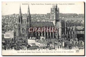 Old Postcard Rouen Eglise Saint Ouen