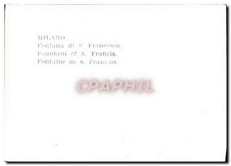 Modern Postcard Milano Fontana Di Francesco S