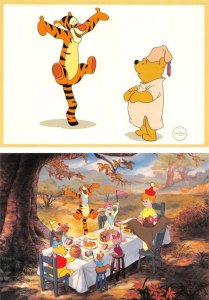 2~4¼' X 6' POSTCARDS  Walt Disney Animation WINNIE THE POOH Tigger & Hero Picnic