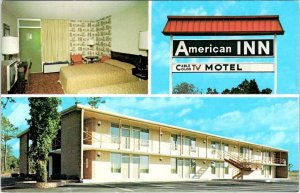 Valdosta, GA Georgia  AMERICAN INN Roadside Motel & Room Views VINTAGE  Postcard