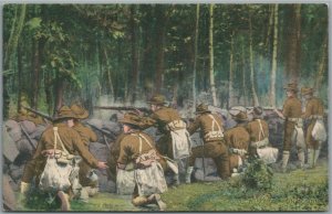 US SOLDIERS IN ACTION ANTIQUE POSTCARD