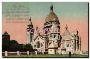 Old Postcard Paris Basilique du Sacre Coeur in Montmartre