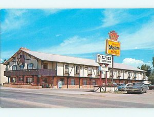 Unused Pre-1980 OLD CARS & ALPINER MOTOR LODGE MOTEL Steamboat Springs CO s6152