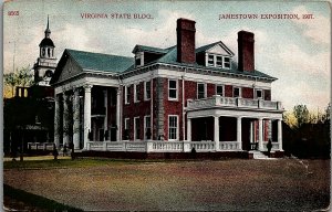 1907 JAMESTOWN EXPOSITION VIRGINIA STATE BUILDING RICHMOND VA POSTCARD 29-188 