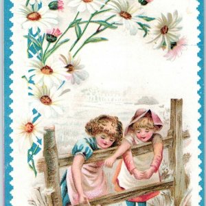 c1880s 1 Cor 14:1 Charity Bible Quote Victorian Trade Card Christ Lord Jesus C11