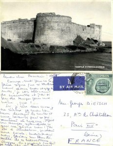 cyprus, KYRENIA, Castle (1962) RPPC Postcard