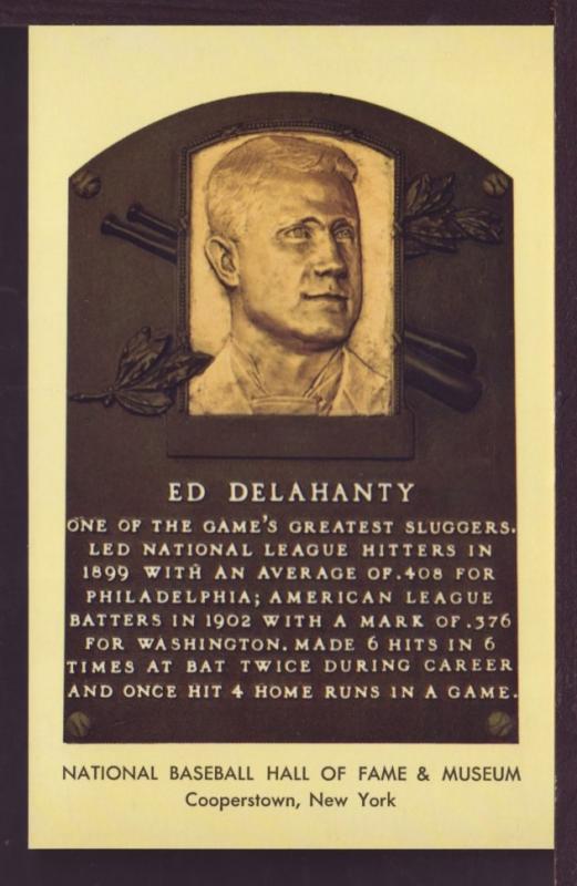 Ed Delahanty Baseball Hall Fame Post Card 3284