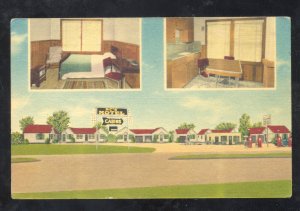 FORT SMITH ARKANSAS MC'S MOTEL INTERIOR LINEN ADVERTISING VINTAGE POSTCARD