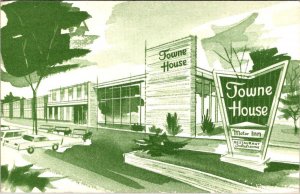 Rochester, NY New York  TOWNE HOUSE MOTOR INN & RESTAURANT  Roadside  Postcard