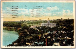 1923 State Capitol From Daniel Boone Monument Frankfort Kentucky Posted Postcard