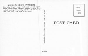 SALT LAKE CITY UTAH~UNIVERSITY HEIGHTS APARTMENTS~130 SOUTH 13th EAST POSTCARD