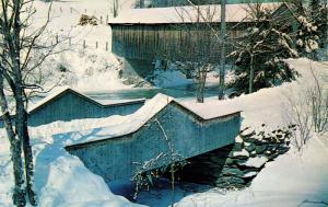 VT - Waterville. Covered Bridge over Lamoille River 