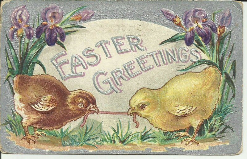Easter Greetings  ---EMBOSSED