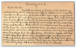 1940 Message from Corinne About Dad's Hypos Pontiac Michigan MI Postal Card