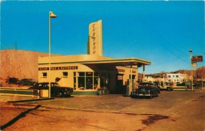 1940s Chevron Gas Station, Truth or Consequences NM - Army Armstrong - Postcard