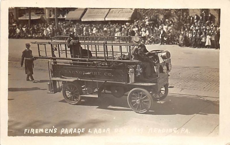 Firemen's Parade Labor Day 1909 Reading, Pennsylvania, USA Fire Related 1909 ...