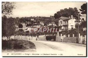 Old Postcard The Cottage Cannet Marjoram and Boulevard Gambetta