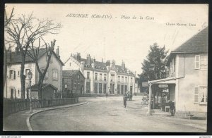 dc392 - FRANCE Auxonne 1910s Place de la Gare. Cafe