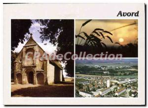 Postcard Modern Avord Cher The Church Sunset Champagne Bernichonne