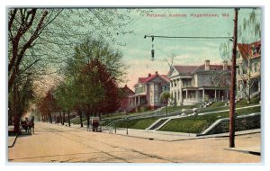 HAGERSTOWN, Maryland MD ~ Street Scene POTOMAC AVENUE 1912  Postcard