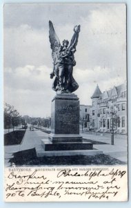 BALTIMORE, MD ~ Confederate SOLDIERS and SAILORS MONUMENT 1904 Tuck Postcard