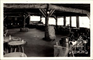 RPPC Interior Lost Cabin Frontier Town Helena Montana Real Photo Postcard 1952