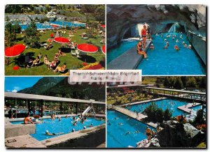 Postcard Modern Brigebard Wallis Schweiz Thermal Schwimmbäder im Freien