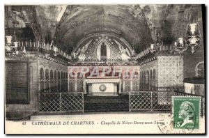 Old Postcard Cathedral Chartres Chapel of Our Lady underground