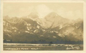 Beautiful McDonald Peak Montana 1924 RPPC Photo Postcard 20-2544