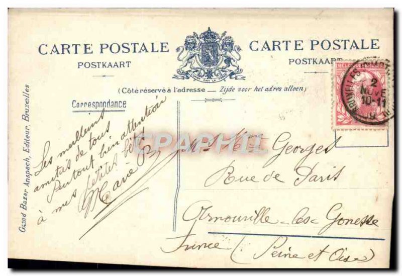 Old Postcard Brussels Manneken Pis