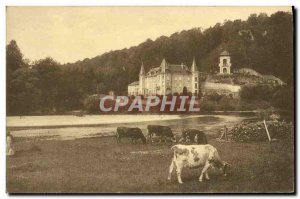 Old Postcard Castle and cows