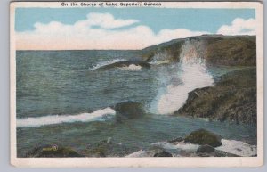 On The Shores Of Lake Superior, Ontario, Antique Valentine & Sons Postcard #1