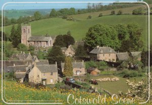 Gloucestershire Postcard - View of Naunton, A Cotswold Scene   RR8413