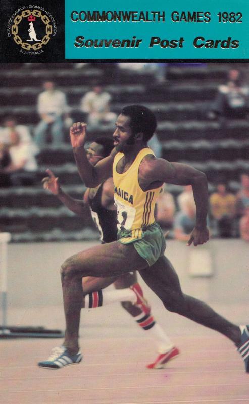 Don Quarrie Jamaica 100 Metres Athletics 1982 Commonwealth Games Postcard