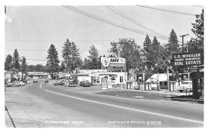 Paradise CA Chevron Gas Stations Real Estate office Old Cars RPPC