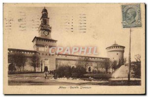 Old Postcard Milano Castello Sforzesco