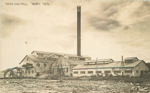 Postcard RPPC Wisconsin Neopit Indian Saw Mill Logging Lumber 1911 23-2129