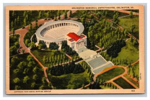 Vintage 1941 Postcard Aerial View Arlington Memorial Amphitheatre Virginia