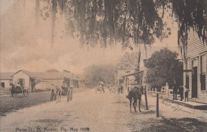 MAIN STREET FORT MEADE FLORIDA POST OFFICE MAY 1908 FLORIDA POSTCARD 1909