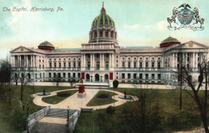 Vintage Postcard Capitol Building Historical Landmark Harrisburg Pennsylvania PA