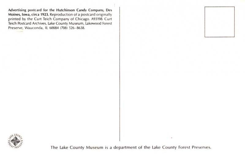 Hutchinson's Peacock Chocolates Advertising Unused 