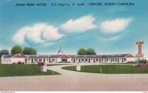 OXFORD, North Carolina, 1940-60s; John Penn Motel, U. S. Hwy 15, South