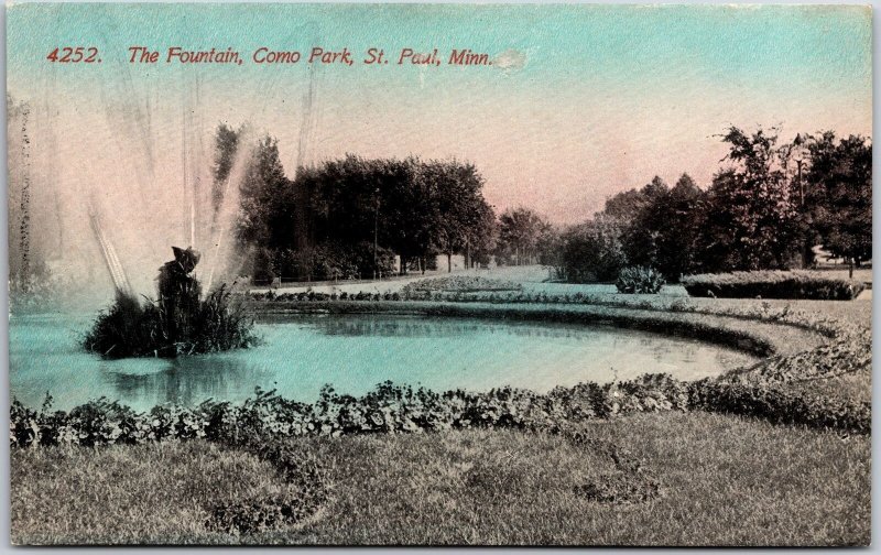 The Fountain Como Park Saint Paul Minnesota MN Recreation Area Postcard