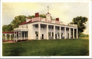 Historic Mount Vernon George Washingtons Home Virginia East Front WB Postcard 