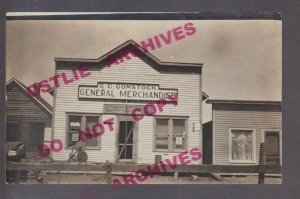 Strool SOUTH DAKOTA RPPC 1913 COMSTOCK GENERAL STORE nr Bison GHOST TOWN SD