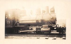 E28/ Occupational Real Photo RPPC Postcard c1920 Steam Locomotive Conductor 33