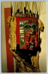 Sheldon Jackson College Museum  Tlingit Headdress   Sitka Alaska    Postcard